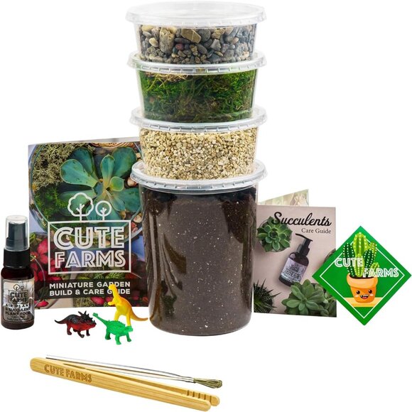 Other - Terrarium Starter Kit | Moss, Vermiculite, Soil, Pebbles, Plant Food, Finishing